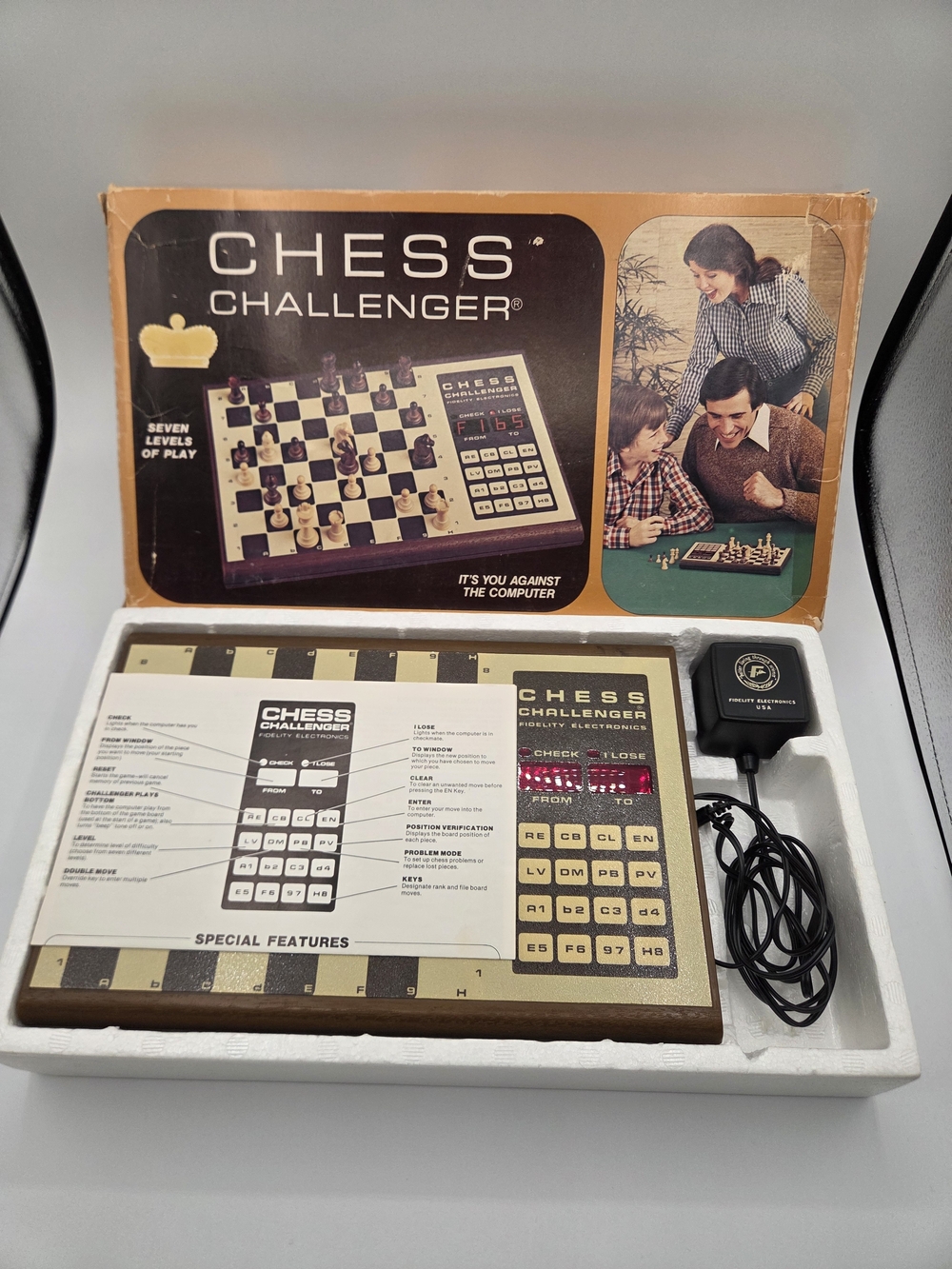 Chess Challenger Testing Working Vintage Electronic Computer Board Game Complete